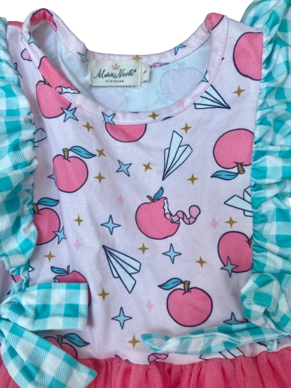 Marie Nicole School Theme Dress w/Tutu Size Medium (3 Year Old Equivalent)